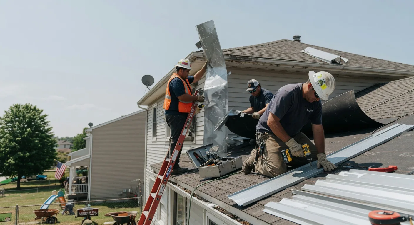 Storm Damage Metal Roof Repair in Alvord, IA